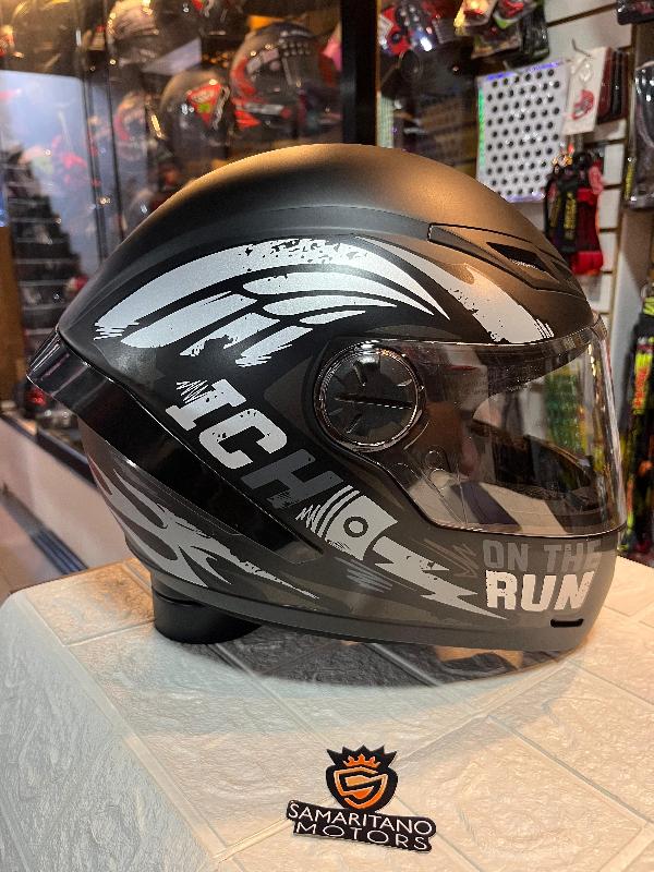 Foto adicional de CASCO ICH 501 PLOMO CON NEGRO