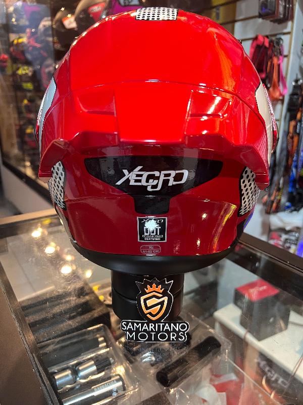 Foto adicional de CASCO XECURO XR920 ABATIBLE LORE ROJO