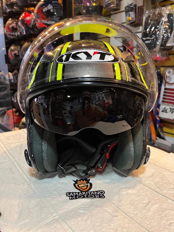 Foto adicional de CASCO KYT OPEN FACE MOTION AMARILLO