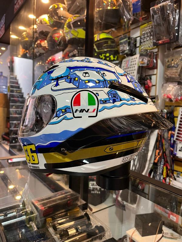 Foto adicional de CASCO HNJ 46 CELESTE MODELO GP ALTA GAMA REPLICA AGV WINTER